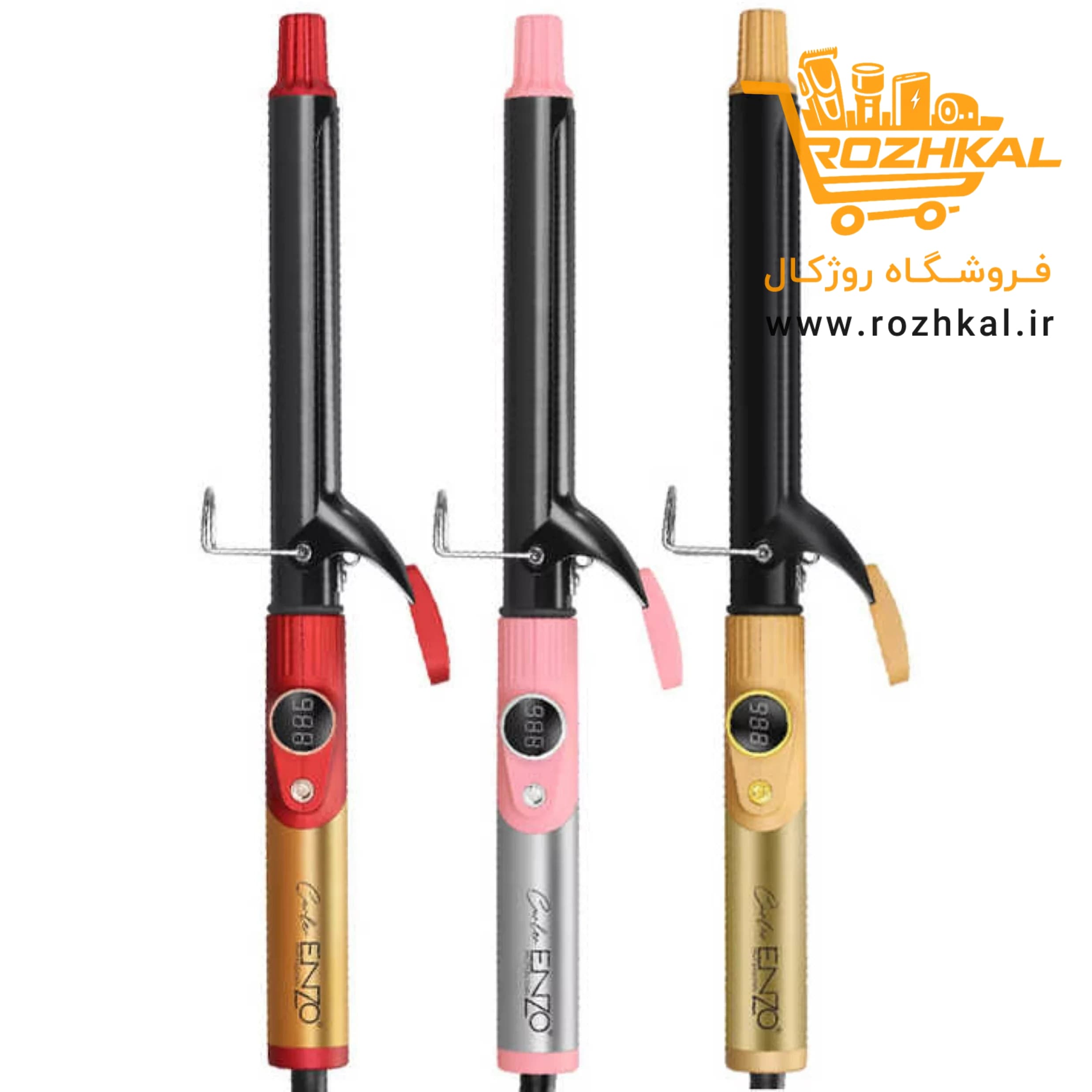 فرکننده و بابلیس مو انزو ایتالیا مدل 9123 با میله 25 میلی متری و پوشش سرامیکی و تیتانیومی — تصویر ۴