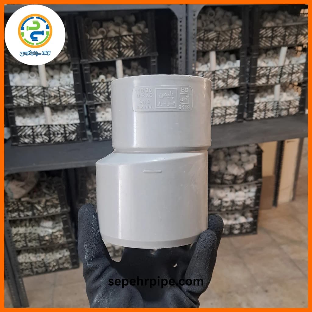 تبدیل پلیکا U-PVC سایز 110*90 پلیمن — تصویر ۲