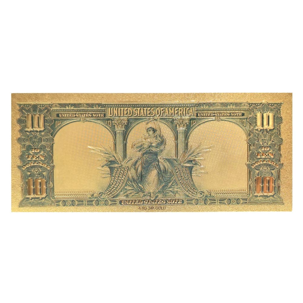 اسکناس 10 دلار آمریکا سال 1901 طرح گاومیش آمریکایی — تصویر ۲