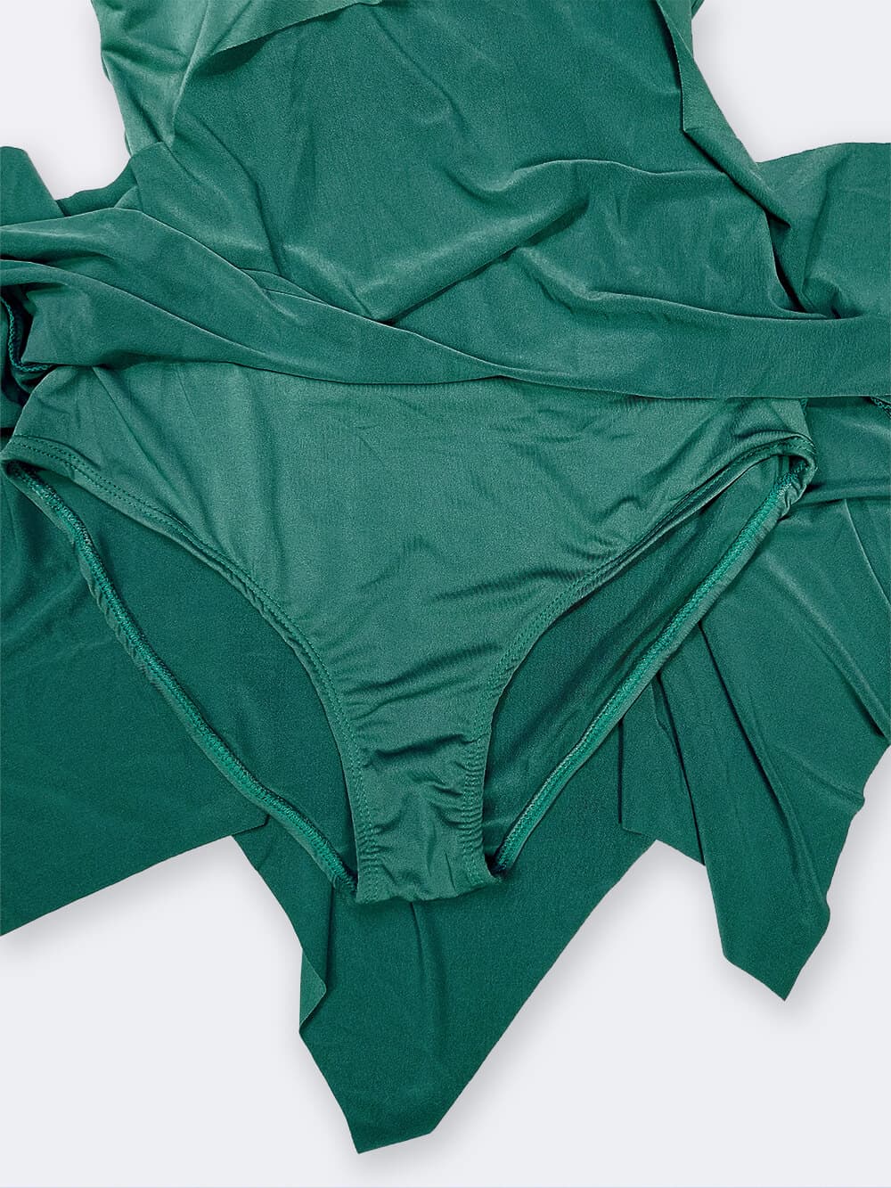 مایو زنانه دامنی یقه رومی فانتزی جدید شیک سبز رنگ اسپیدو ( Speedo ) برای استخر — تصویر ۸