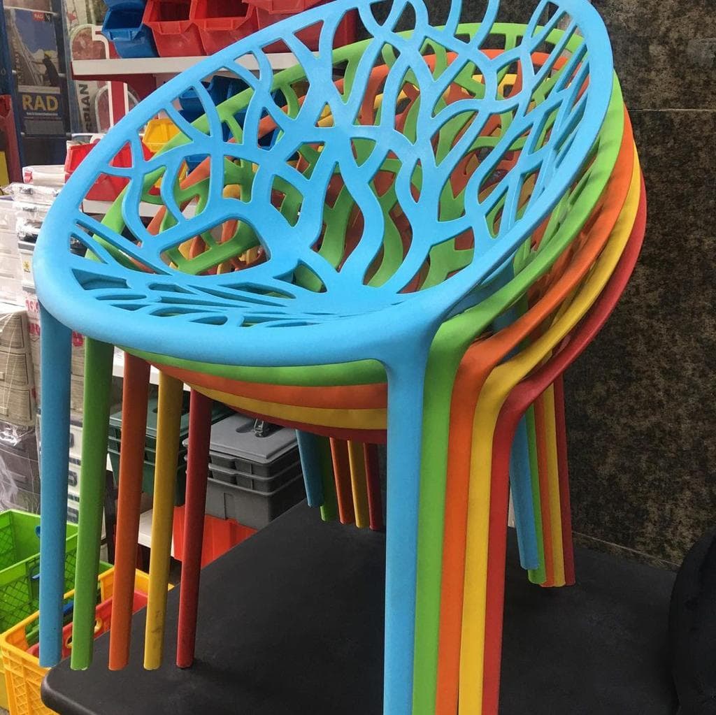 صندلی شاخ و برگی باغی پلاستیکی غذاخوری — تصویر ۷