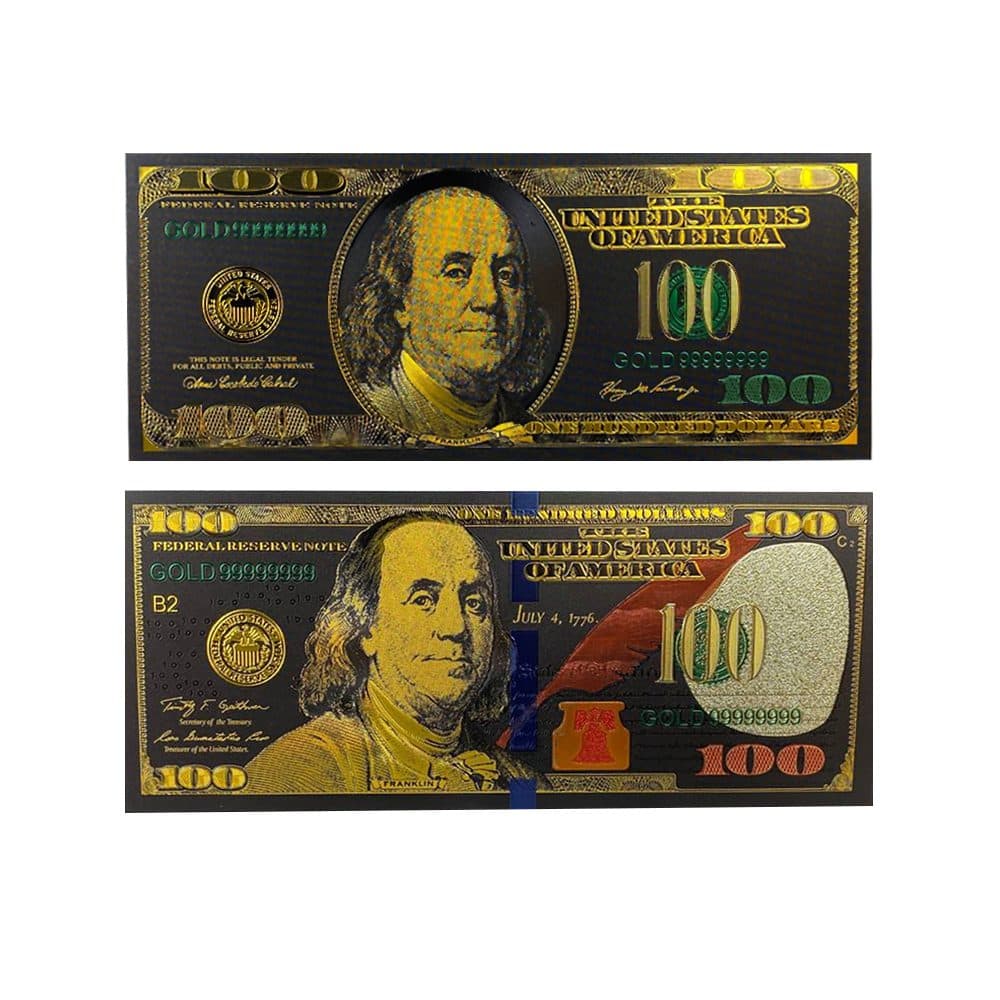 مجموعه 2 عددی اسکناس 100 دلار مشکی