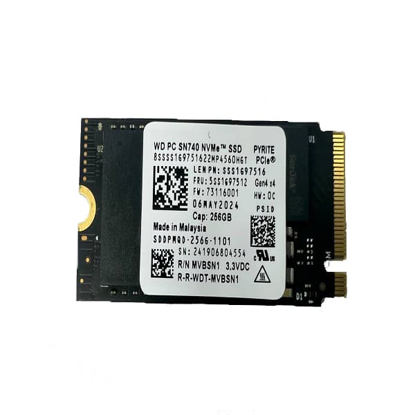 هارد سرفیس اس اس دی اینترنال PCIe Gen4 x4 وسترن دیجیتال مدل SN740 ظرفیت 256 گیگابایت — تصویر ۲