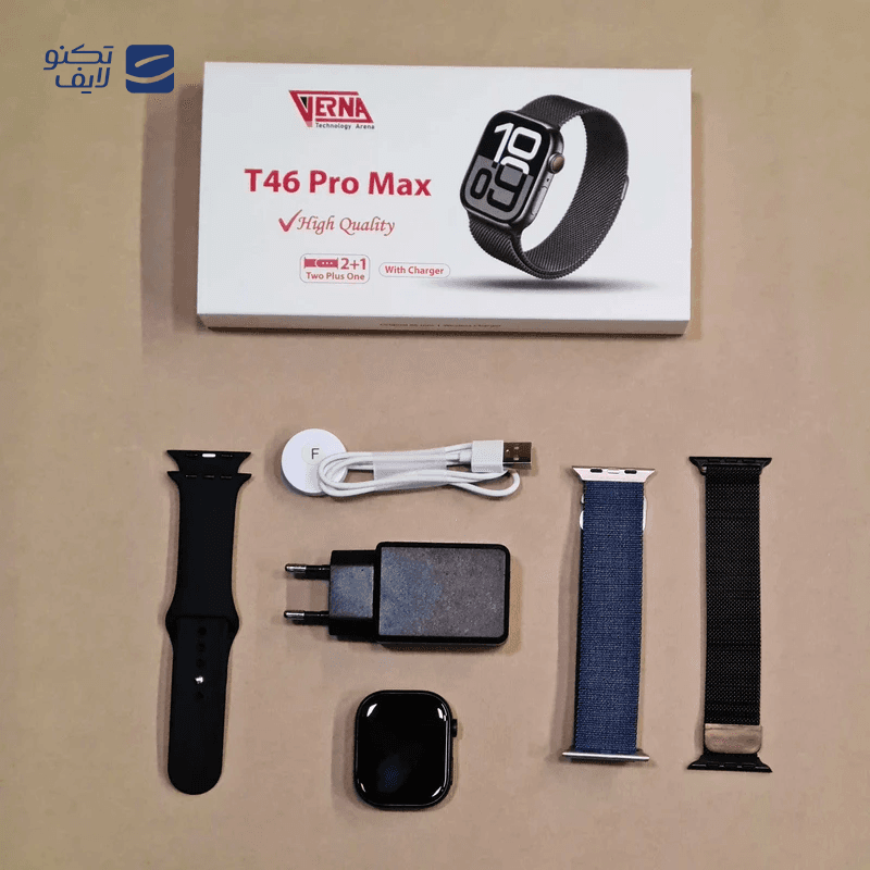 ساعت هوشمند ورنا مدل T46 Pro Max به همراه 3 بند — تصویر ۷