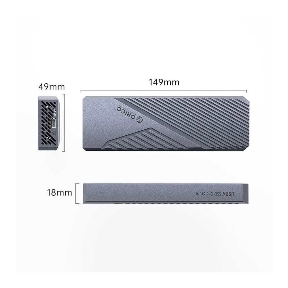 باکس هارد NVMe اوریکو ORICO CNM2-U4 USB4 M.2 NVMe SSD Enclosure — تصویر ۲