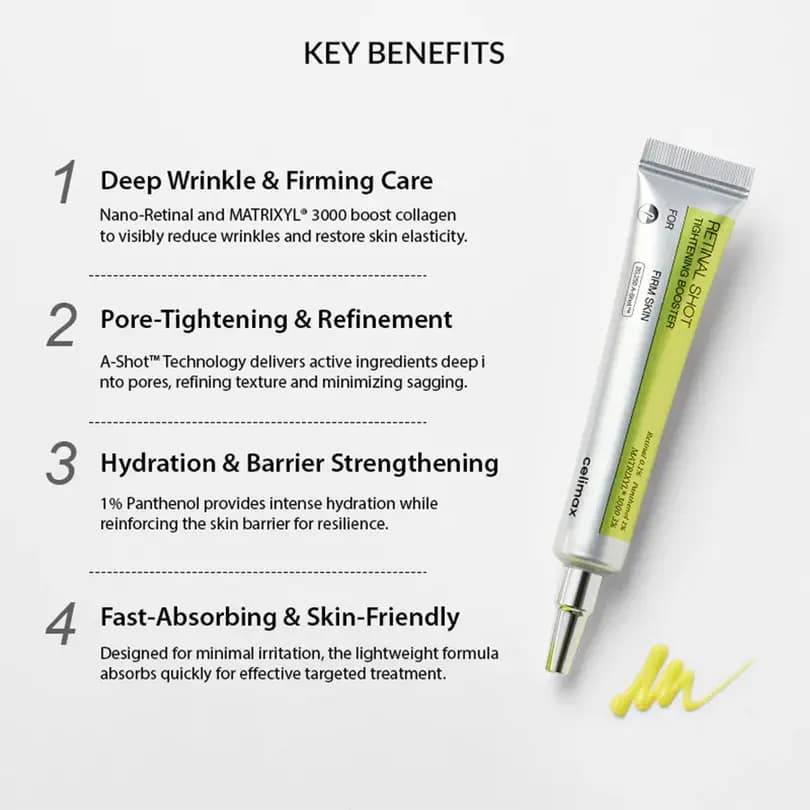 کرم رتینول شات سلیمکس Celimax The Vita-A Retinol Shot Tightening booster — تصویر ۶