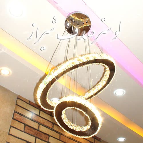 لوستر آویز 2حلقه دایره کهکشانی 40سانتی 40-20(ارسال رایگان)(پرداخت درب منزل)(فروش اقساط) — تصویر ۲