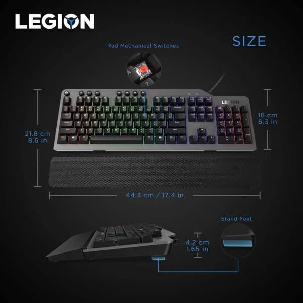 کیبورد مکانیکی گیمینگ لنوو Legion K500 — تصویر ۵