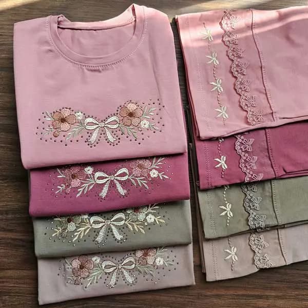 ست بلوز شلوار گلدوزی دخترانه بچه گانه کد 2871