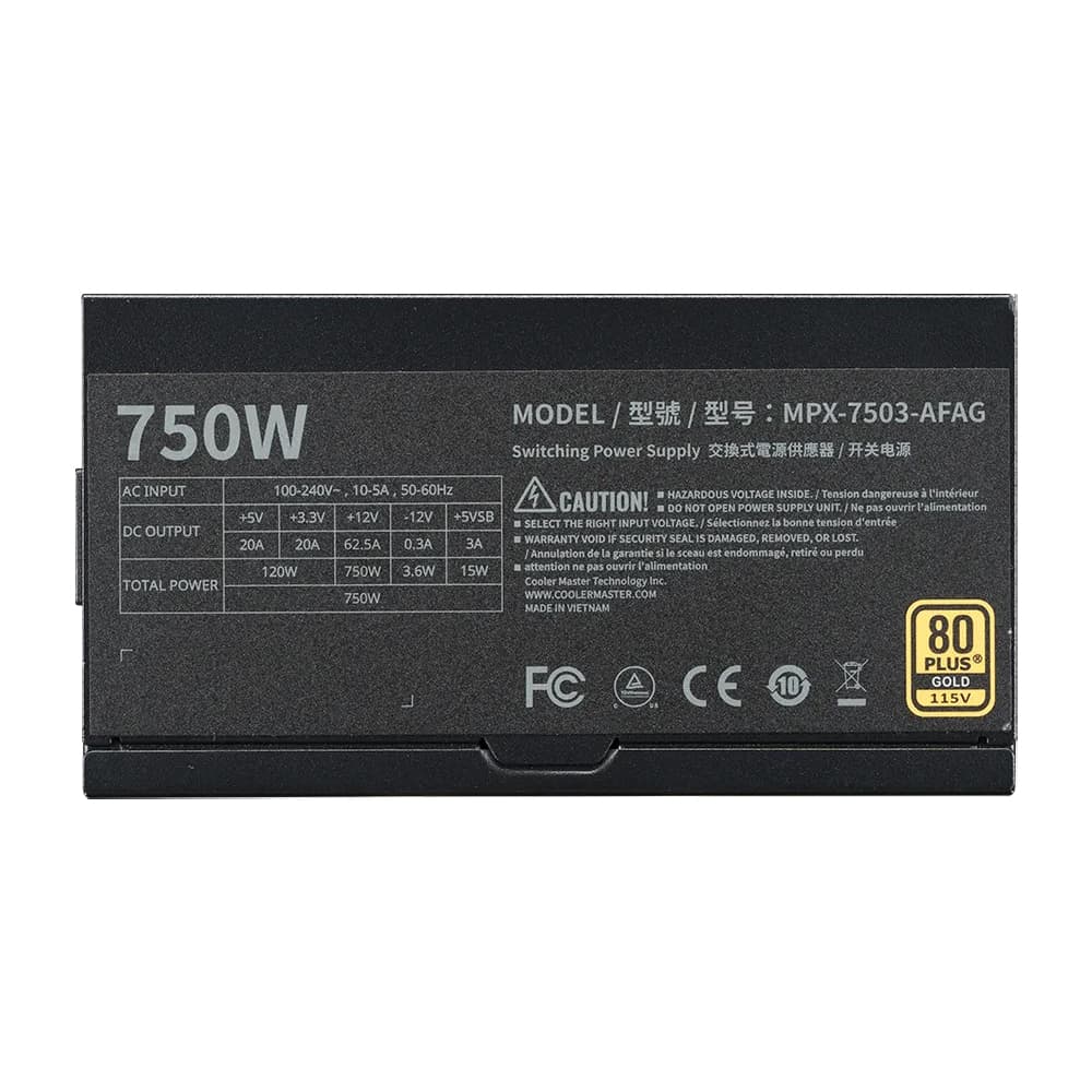 پاور 750W کولر مستر مدل Cooler Master MWE Gold 750 V3 Full Modular — تصویر ۳