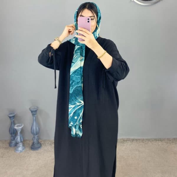 مانتو ابروبادی بلند آستین بند دار — تصویر ۶