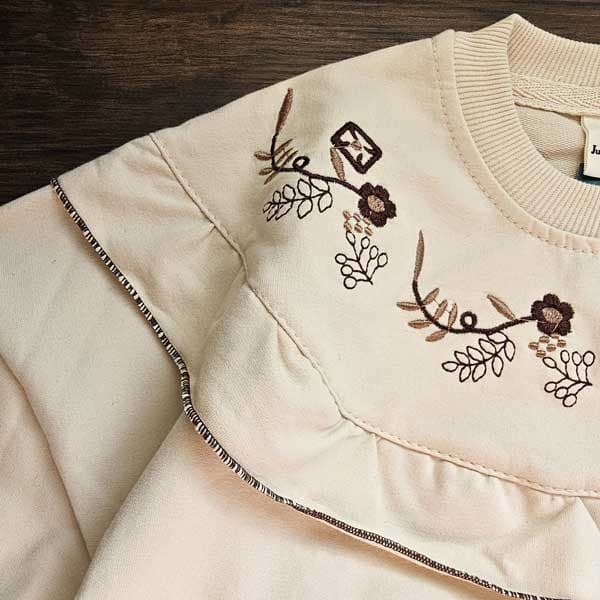 بلوز شلوار کتان بگ نوجوان گلدوزی بهارک کد 2830 — تصویر ۴