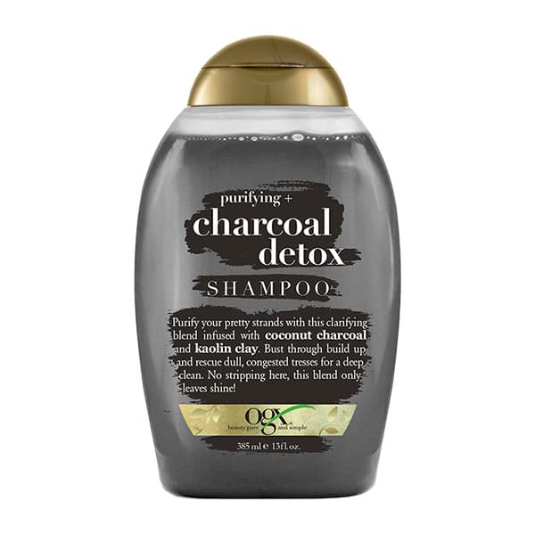 شامپو مو او جی ایکس مدل Charcoal Detox حجم 385 میلی لیتر