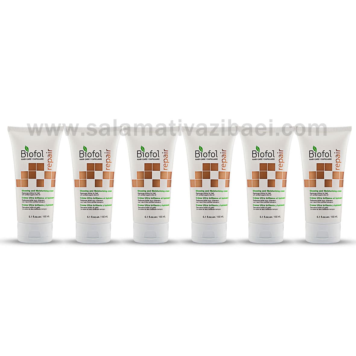 پکیج 6 عددی ماسک کراتینه و درمان خشکی و موخوره مو بایوفول کانادا مدل اولتراشاین- BIOFOL