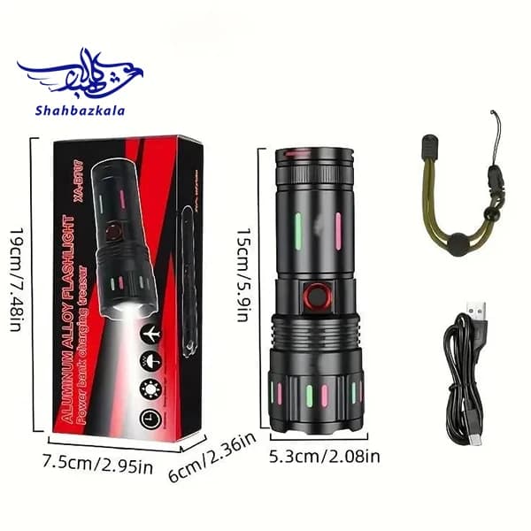 چراغ قوه شارژی XA-B707 | | شارژی و زومدار — تصویر ۲