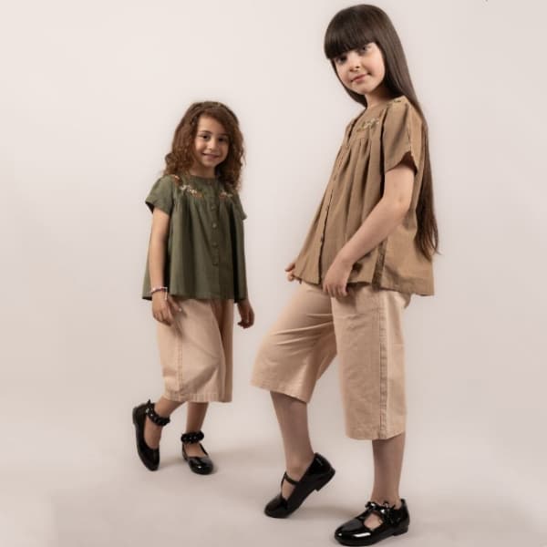 شومیز بچه گانه دخترانه گلدوزی کد 2708 — تصویر ۲
