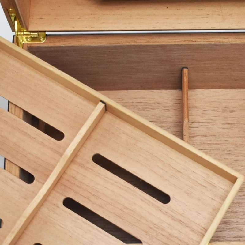 هومیدور چوبی بزرگ کوهیبا Cohiba Wooden Humidor Black HAB-6 — تصویر ۳