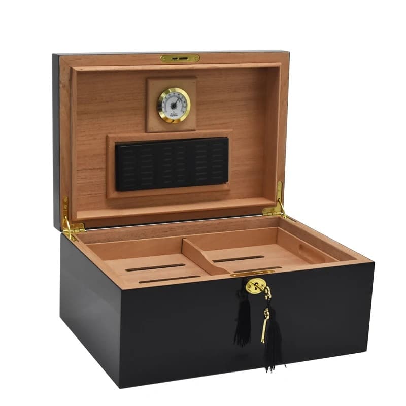هومیدور چوبی بزرگ کوهیبا Cohiba Wooden Humidor Black HAB-6 — تصویر ۶