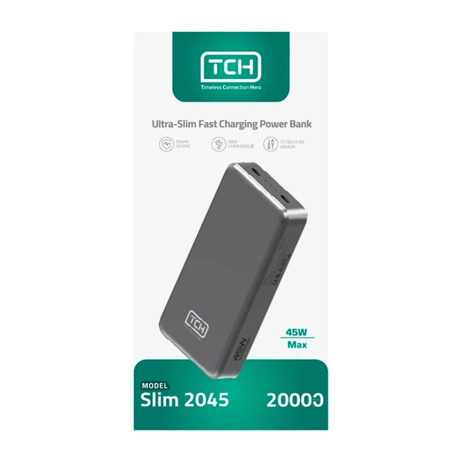 پاوربانک تی سی اچ مدل SLIM 2045 ظرفیت 20000 میلی آمپر — تصویر ۵