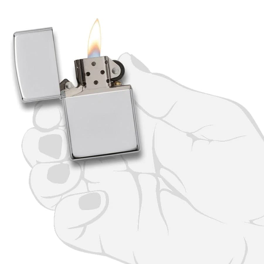 فندک زیپو تمام نقره براق کد 15 Zippo Hi Polish Sterling Silver — تصویر ۵