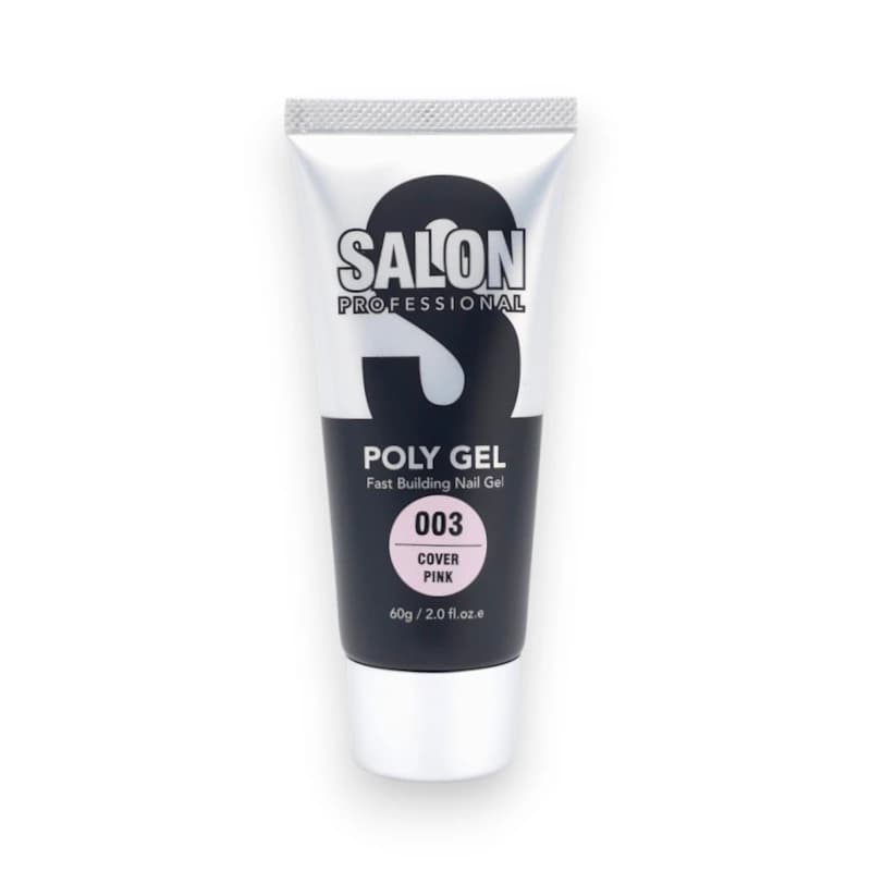 پلی ژل کاشت ناخن سالن Salon | رنگ صورتی کاور Cover Pink – کد 003 | حجم 60 گرم