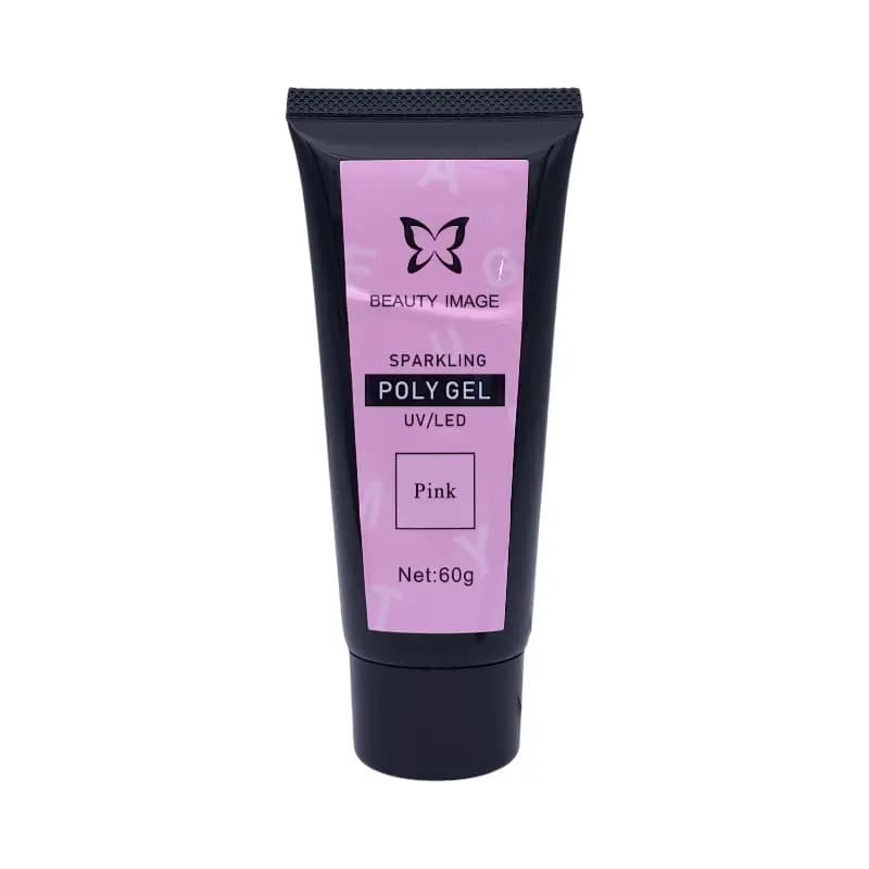پلی ژل کاشت ناخن بیوتی ایمیج Beauty Image | رنگ صورتی Pink | حجم ۶۰ گرم