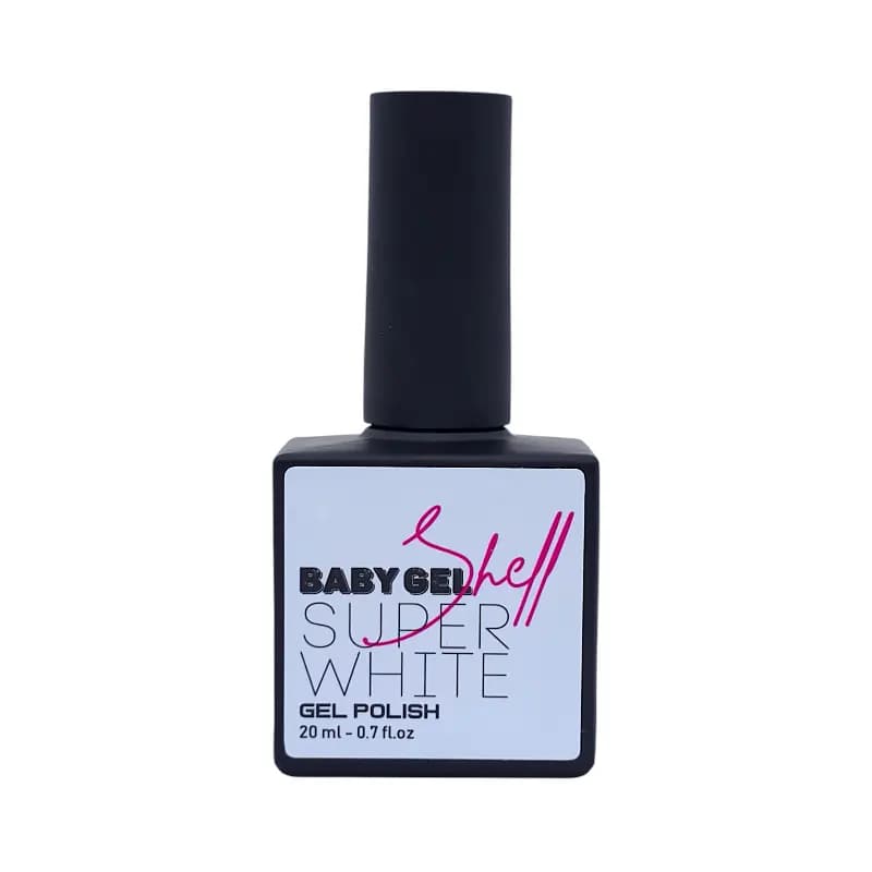 لاک ژل سوپر وایت بیبی ژل Baby Gel Super White | رنگ سفید گچی | حجم ۲۰ میل