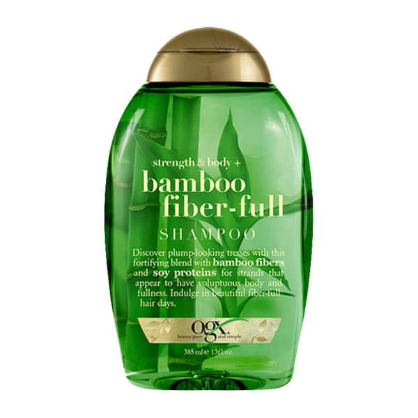 شامپو مو او جی ایکس مدل Bamboo Fiber Full حجم 385 میلی لیتر