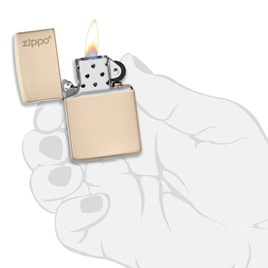 فندک زیپو کد Classic Flat Sand Zippo Logo 49453ZL — تصویر ۵