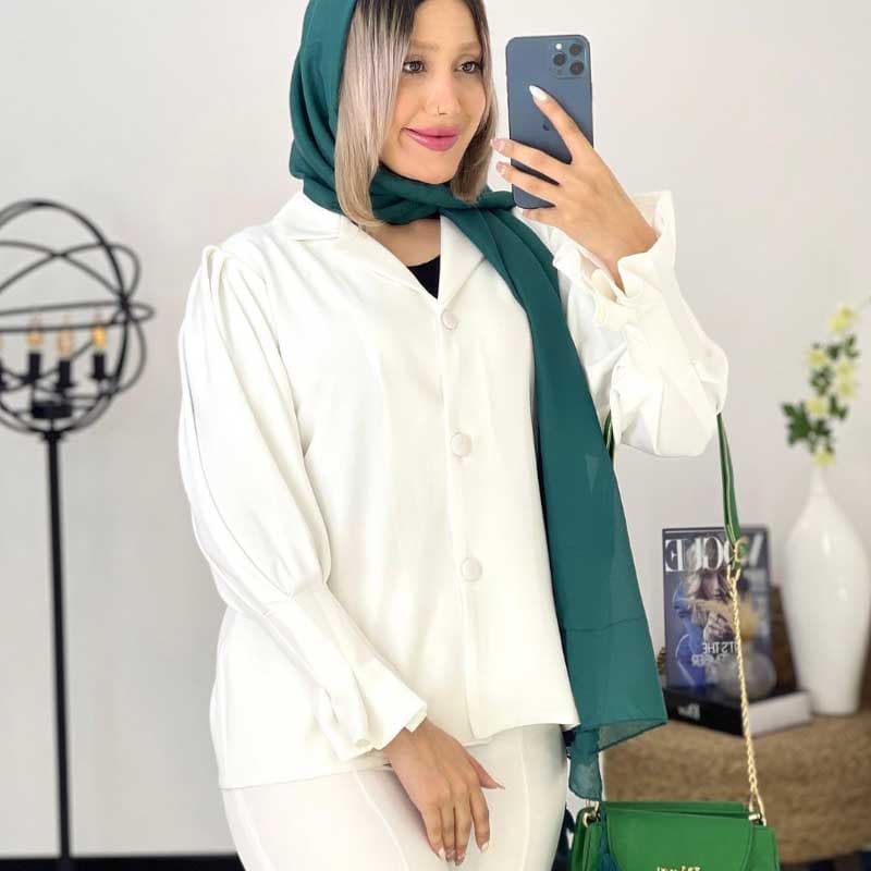 شومیز مازراتی آستین پفی کد 659 — تصویر ۶