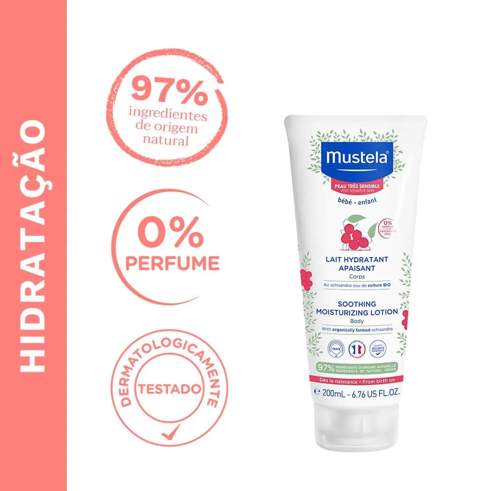 لوسیون بدن کودک ماستلا mustela مرطوب کننده.تسکین دهنده و ضد خارش 200ml — تصویر ۳
