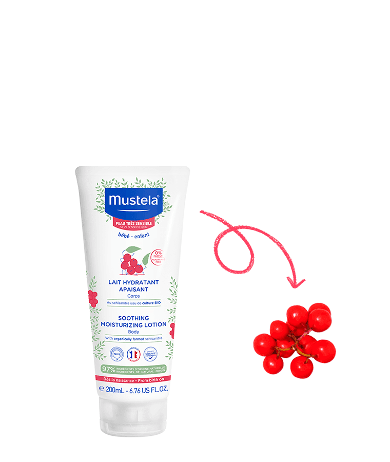 لوسیون بدن کودک ماستلا mustela مرطوب کننده.تسکین دهنده و ضد خارش 200ml — تصویر ۵