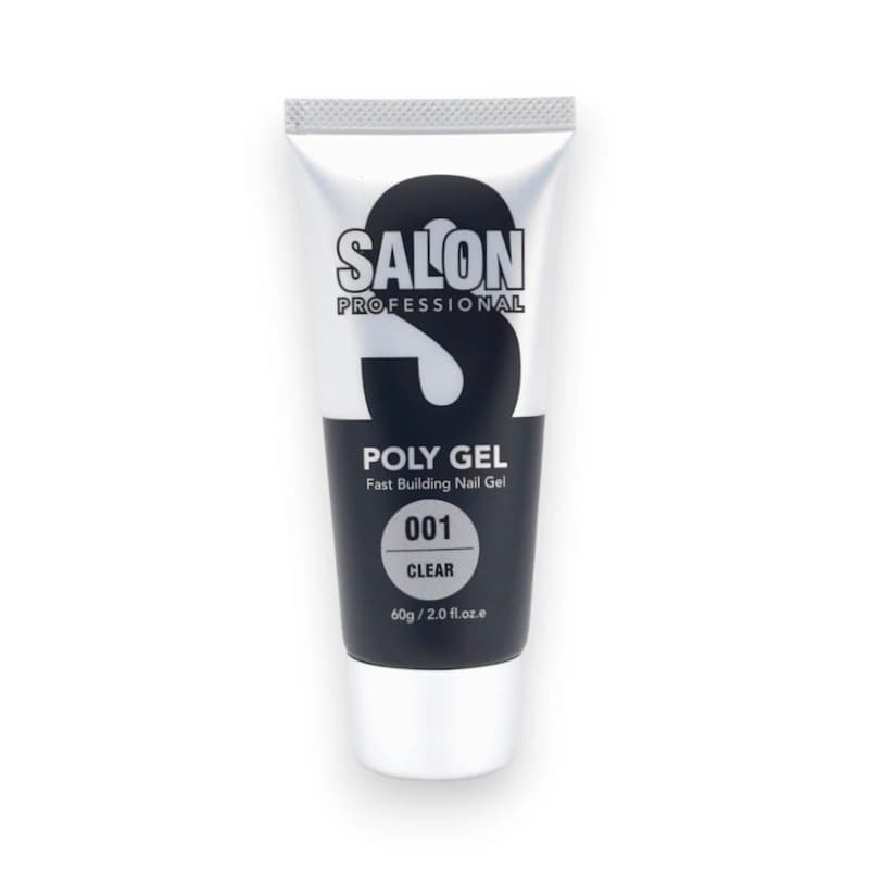 پلی ژل کاشت ناخن سالن Salon | رنگ Clear کد 001 | حجم 60 گرم