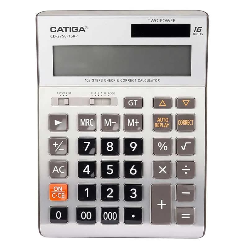 ماشین حساب رومیزی کاتیگا مدل CD-2758-16RP