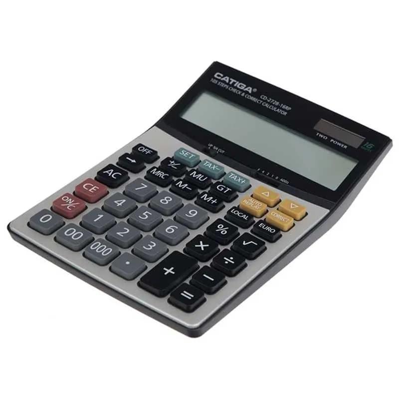 ماشین حساب رومیزی کاتیگا مدل CD-2728-16RP — تصویر ۲