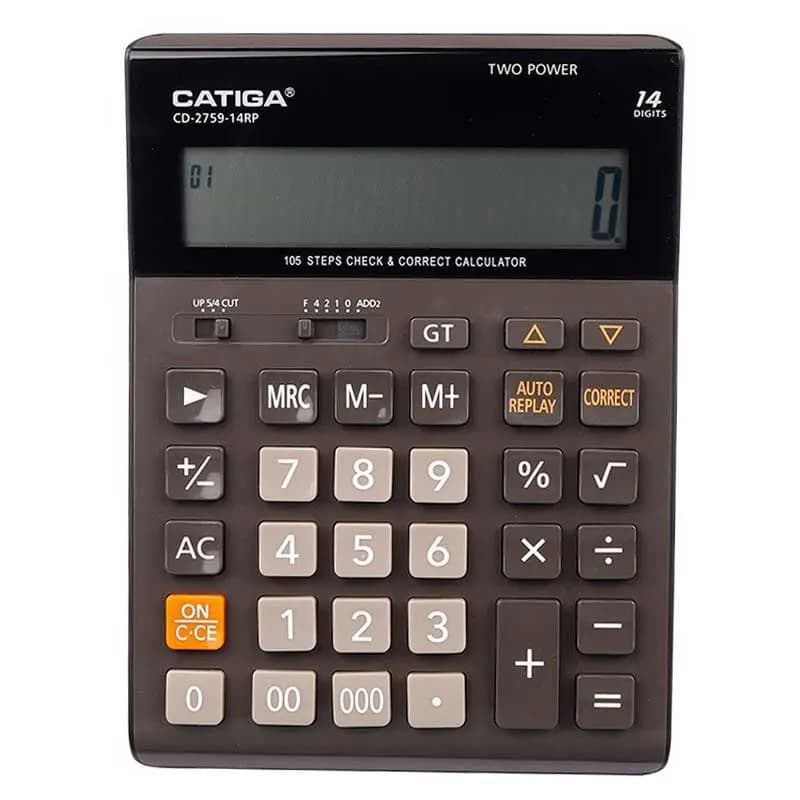 ماشین حساب رومیزی کاتیگا مدل CD-2759-14RP