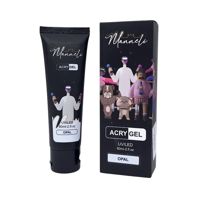 پلی ژل کاشت ناخن مانلی Manneli | رنگ اُپال Opal | حجم 60میل — تصویر ۲