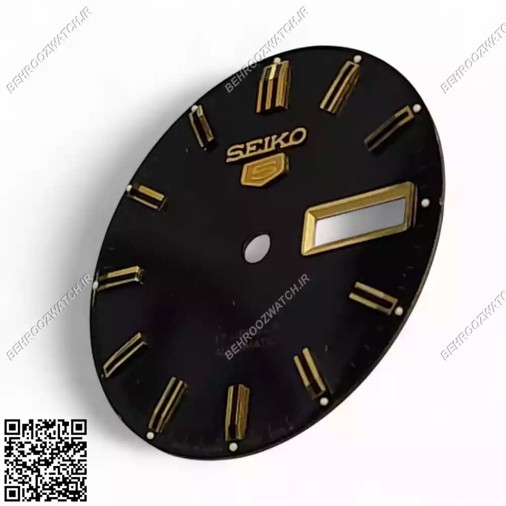 صفحه ساعت مچی سیکو 5 مردانه مشکی BS5.13-7009 — تصویر ۵