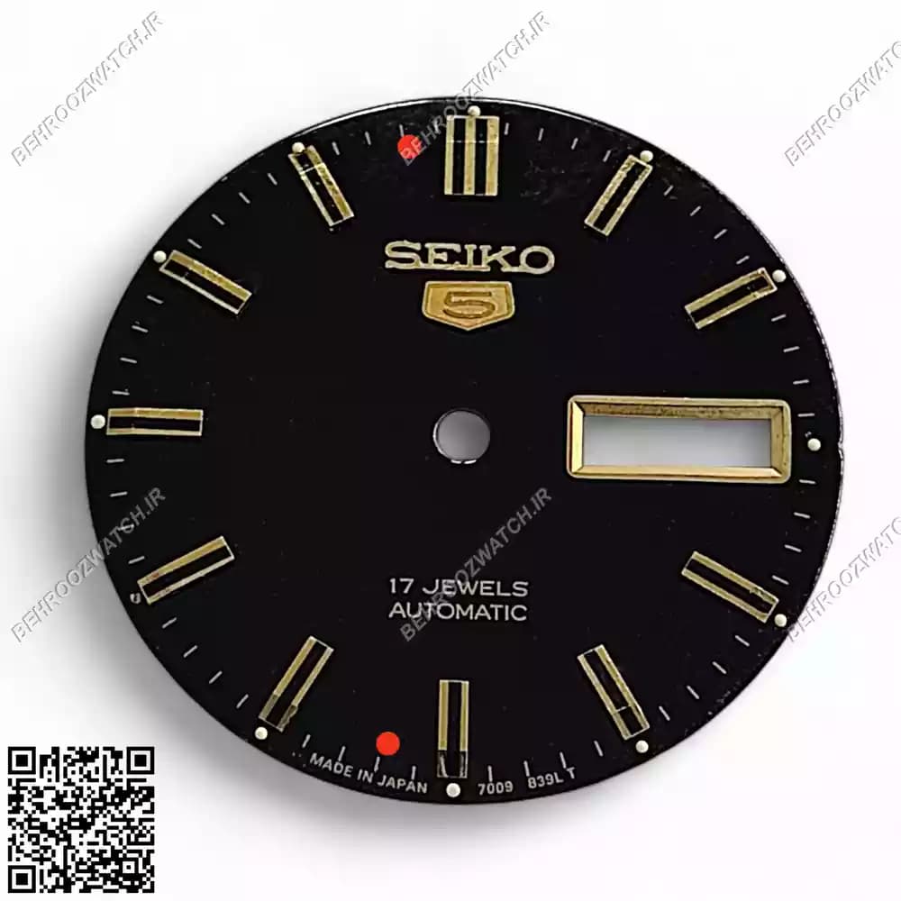 صفحه ساعت مچی سیکو 5 مردانه مشکی BS5.13-7009 — تصویر ۶