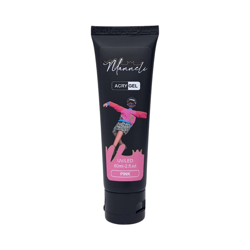 پلی ژل کاشت ناخن مانلی Manneli | رنگ صورتی Pink | حجم 60میل