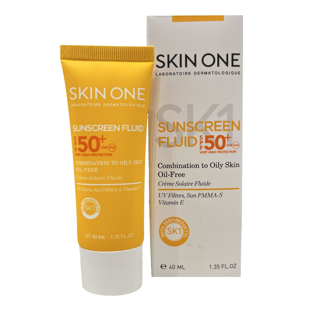 ضد آفتاب فلوئیدی spf 50 بی رنگ اسکین وان فاقد چربی 40 میلی لیتری