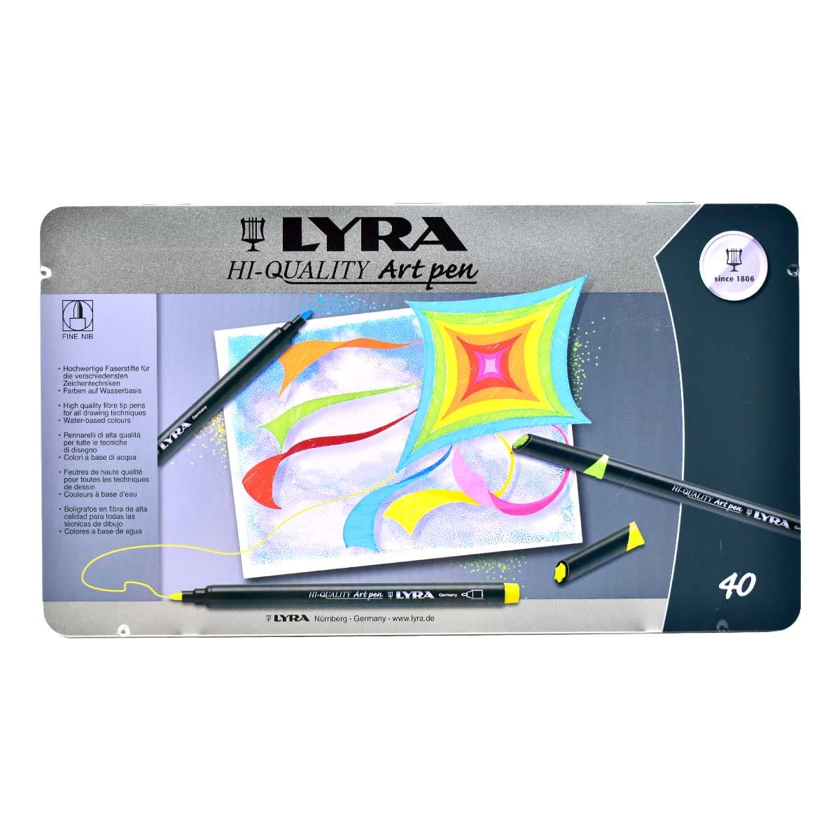 ماژیک حرفه ای 40 رنگ لیرا مدل Art Pen Professional