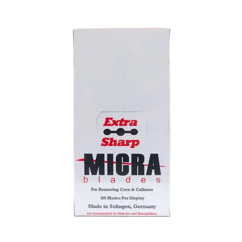 تیغ یدک رنده کف پا میکرا MICRA | بسته ۱۰۰ عددی | ساخت زولینگن آلمان