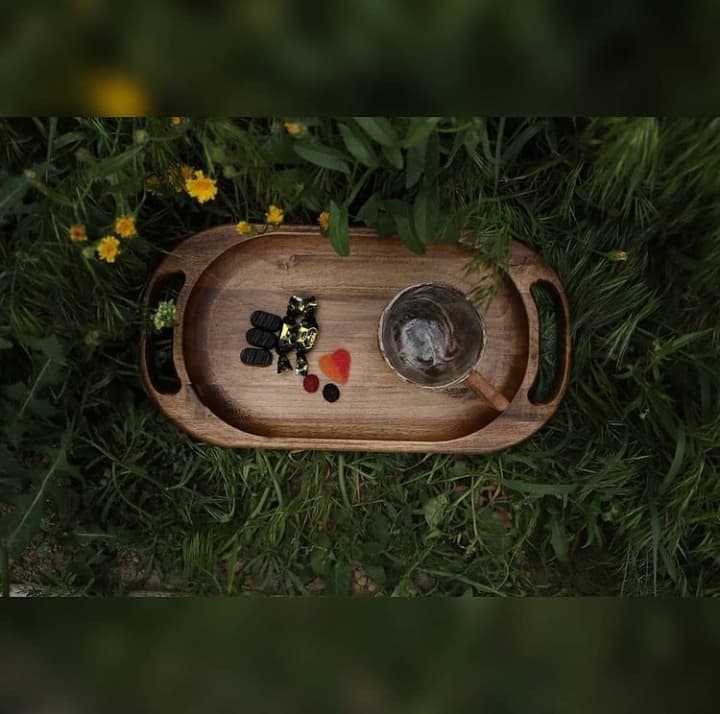 سینی چوبی مستطیلی 43 سانت کد 102101 — تصویر ۳
