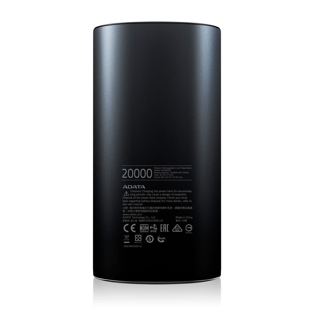 پاوربانک ای دیتا 20000 میلی آمپر ADATA P20000D — تصویر ۴