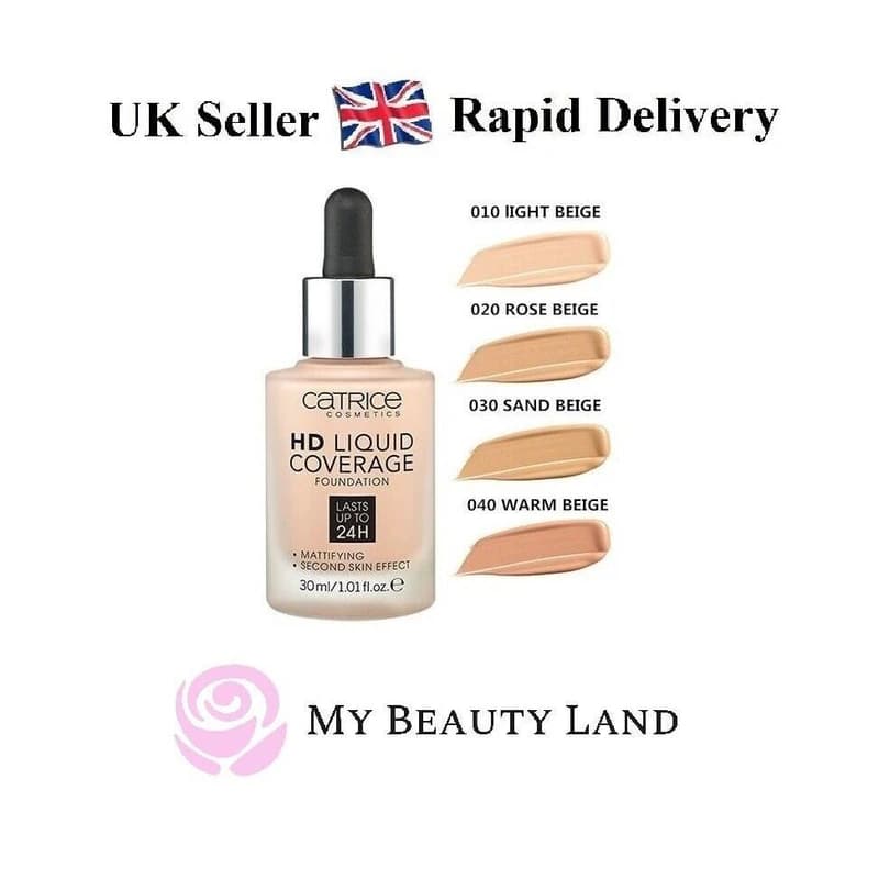 کرم پودر کاتریس Sand Beige سری HD مدل Liquid Coverage شماره 30 حجم 30ml — تصویر ۸
