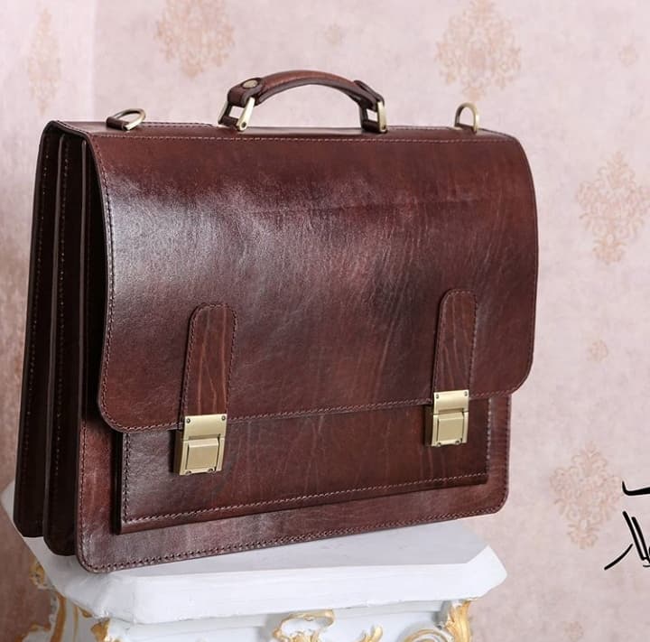 کیف اداری دو فضا چرم گاوی کد 102093