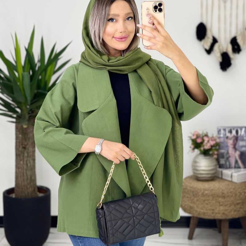 مانتو یقه انگلیسی کد 244 — تصویر ۳