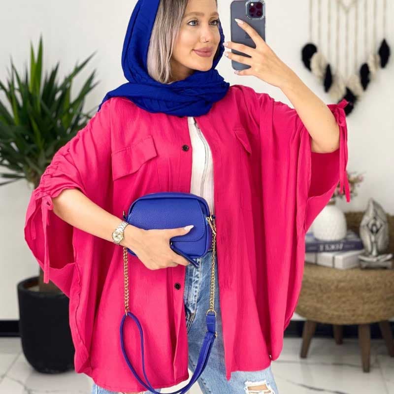 مانتو پانچ آستین گت دار کد 256
