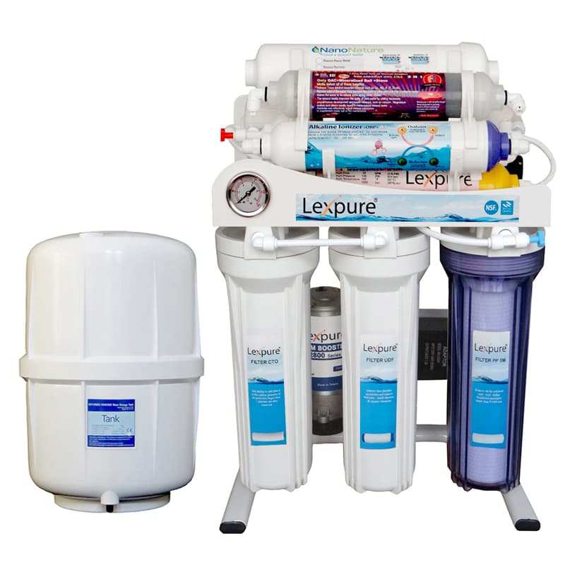 تصفیه آب خانگی ۹ مرحله ای لکس پیور اسمز معکوس مدل RO-LX1850